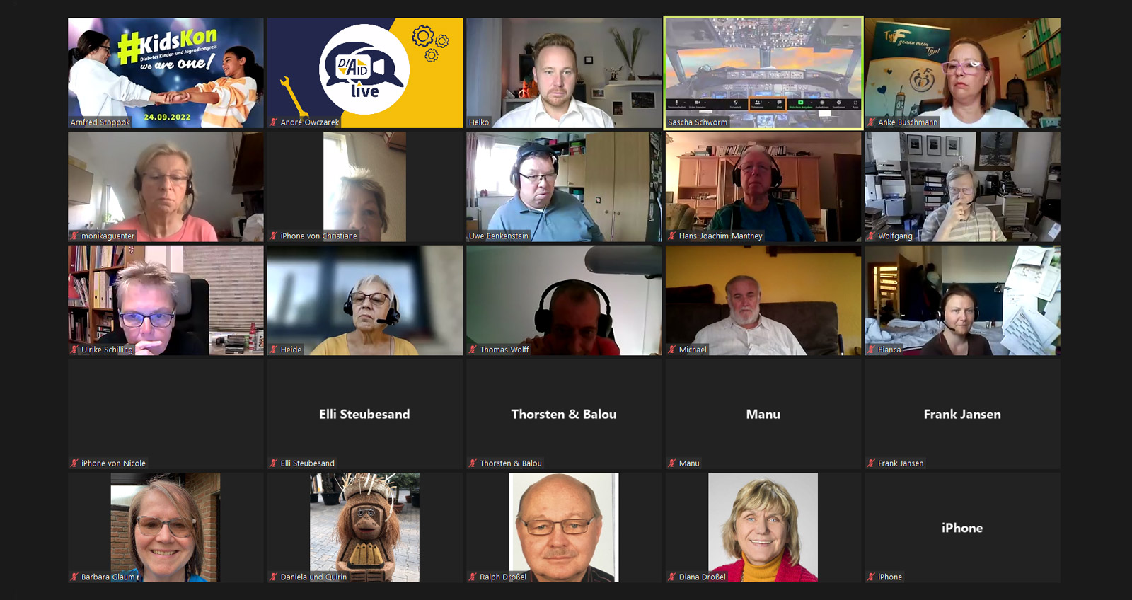 Die Videokonferenz ist zu sehen