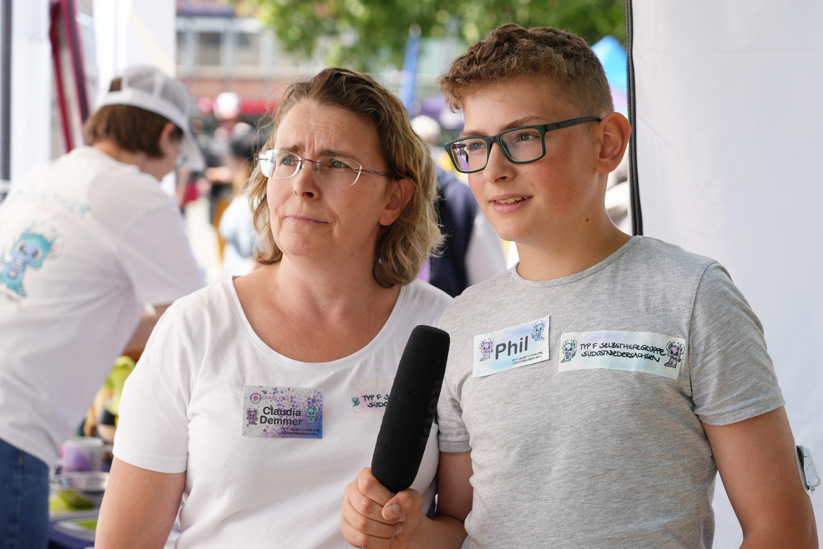 Claudia und Phil Demmer werden interviewt